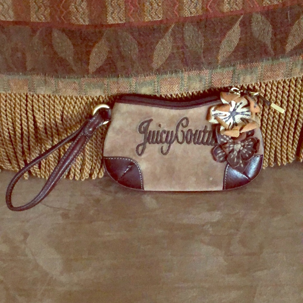 Genuine Juicy Couture Wristlet-Light/ Dark Brown